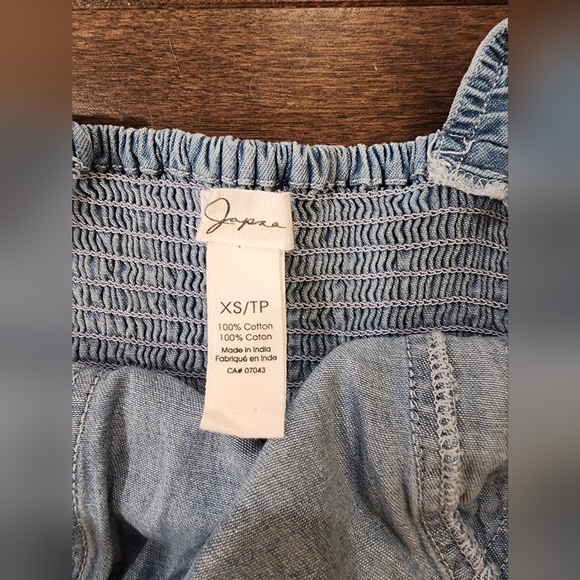 SOLD - Japna Xs 100% Cotton Jean Jumpsuit Pantsuit Romper - Picture 4 of 5